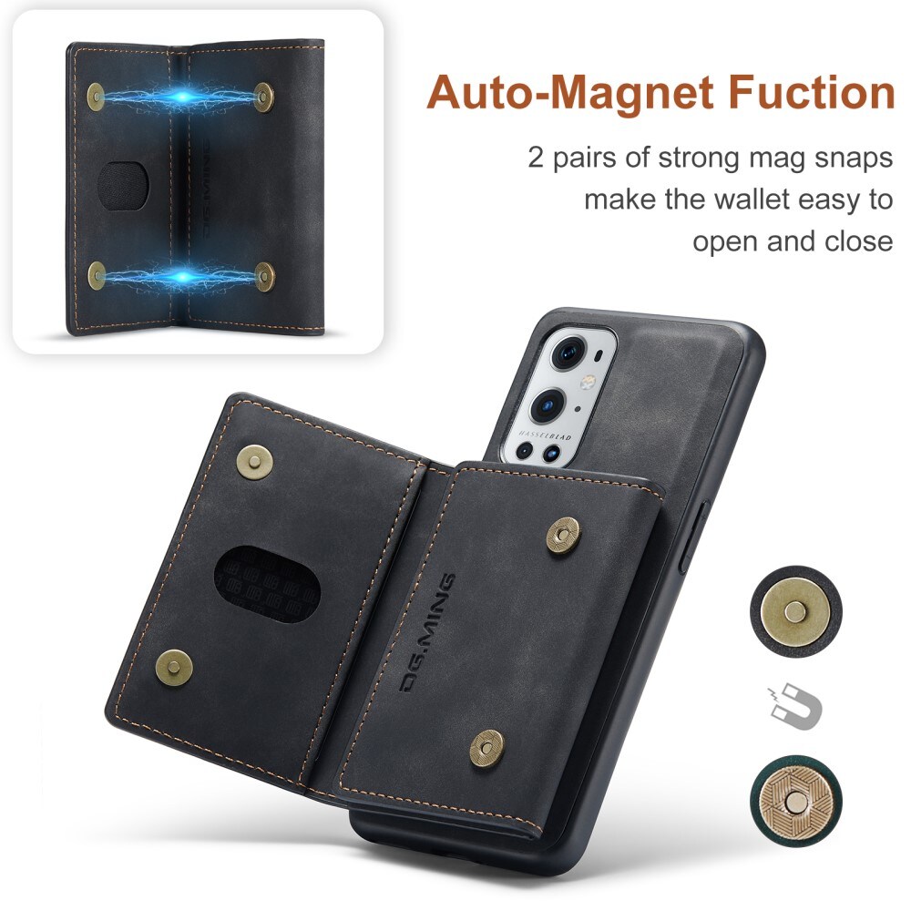  OnePlus 9 Pro Cover med aftagelig pung, Sort