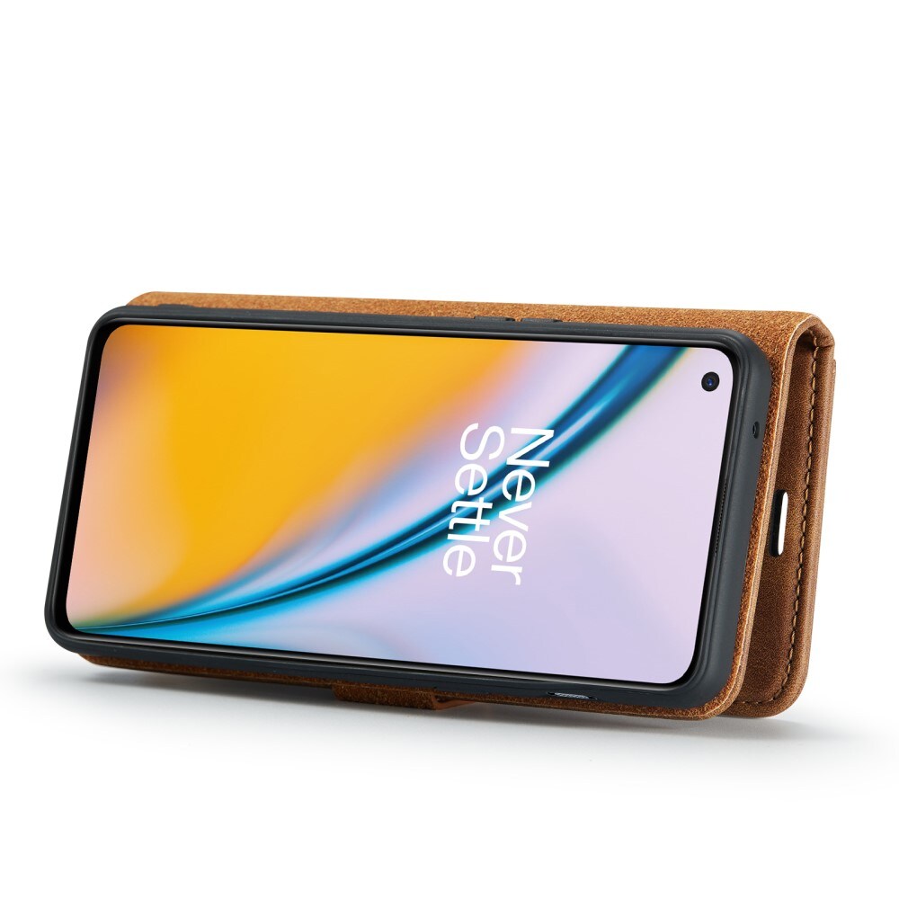  OnePlus Nord 2 5G Pungetui med aftageligt cover, Cognac