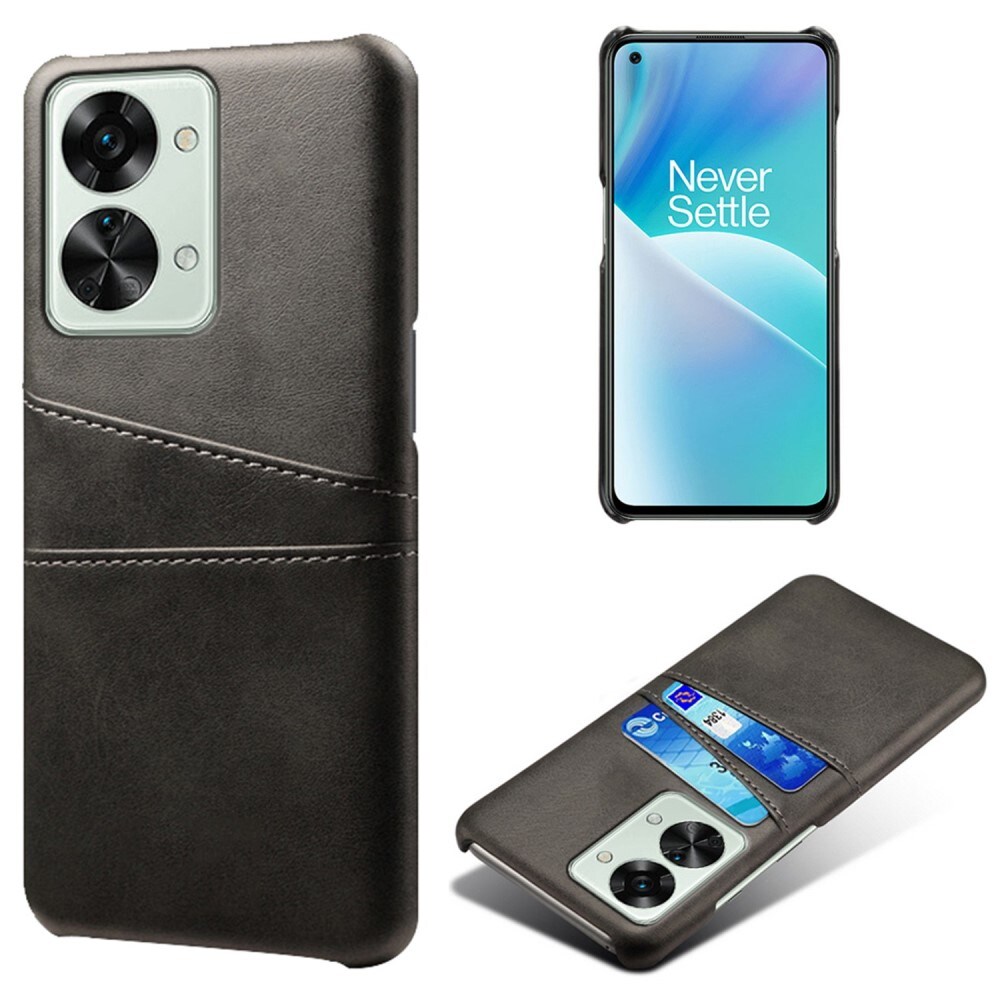  Oneplus Nord 2T 5G Smart cover med 2 kortholdere, Sort