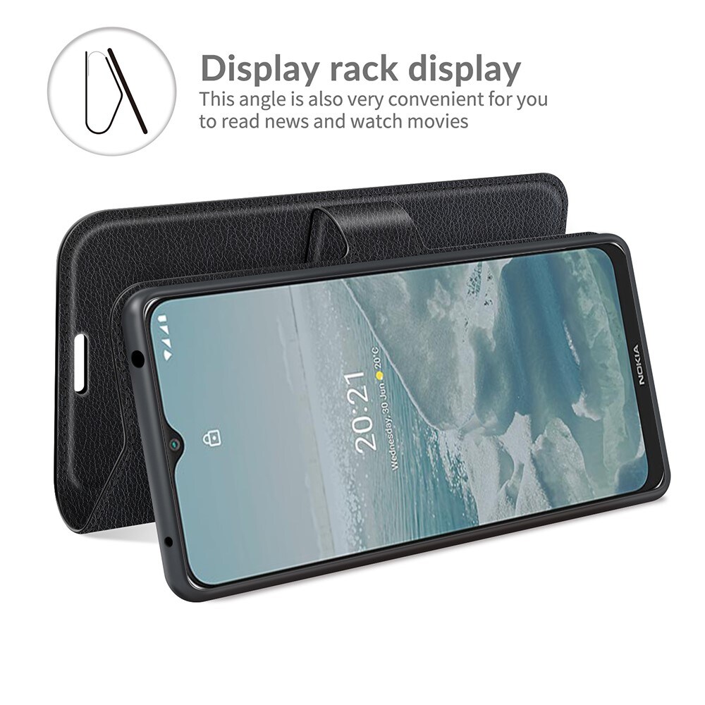  Nokia G20/G10 Enkelt mobiletui, Sort