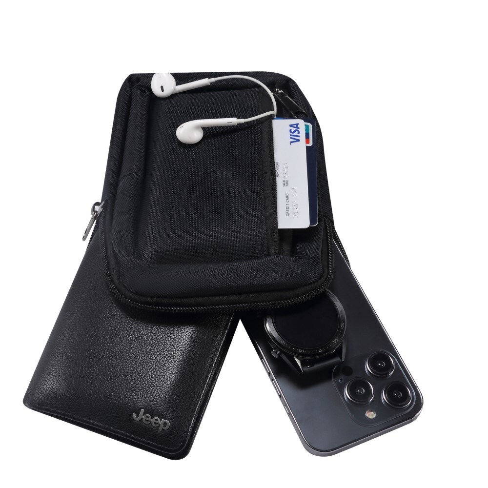 Lille Skuldertaske i nylon, Sort