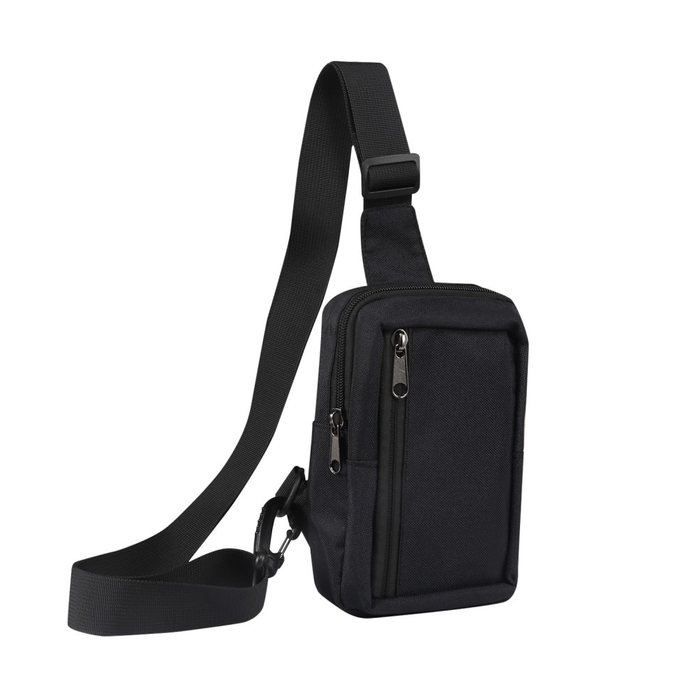 Lille Skuldertaske i nylon, Sort