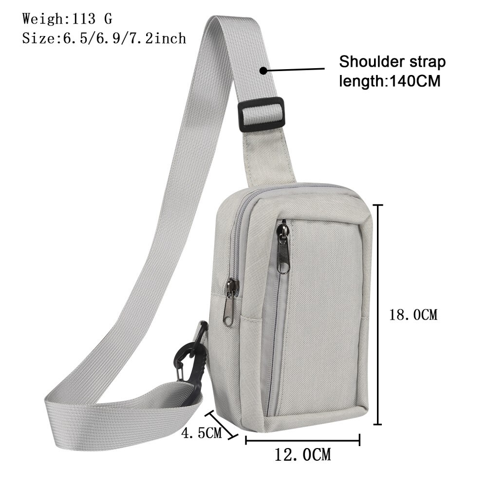 Lille Skuldertaske i nylon, Beige
