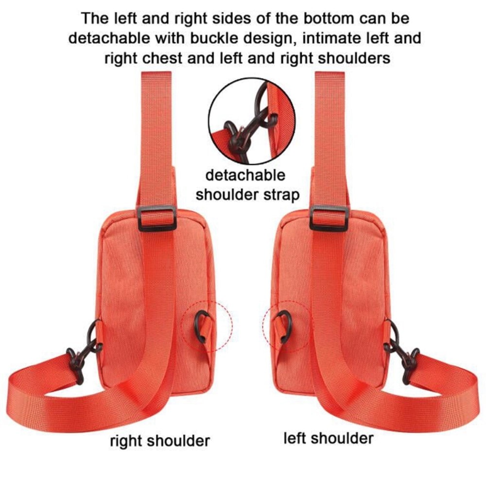 Lille Skuldertaske i nylon, Orange