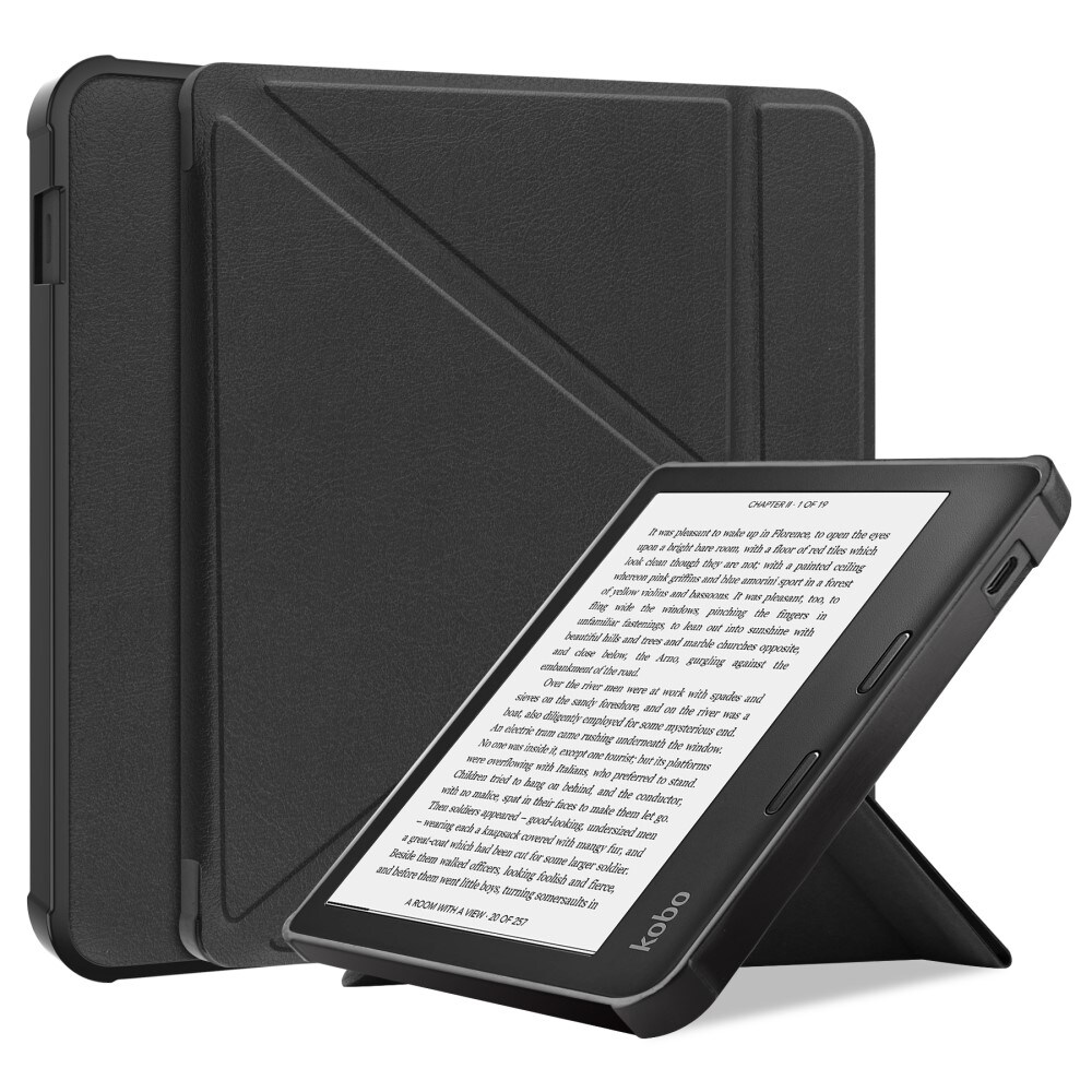 Origami Kobo Libra 2 Beskyttende etui, Sort