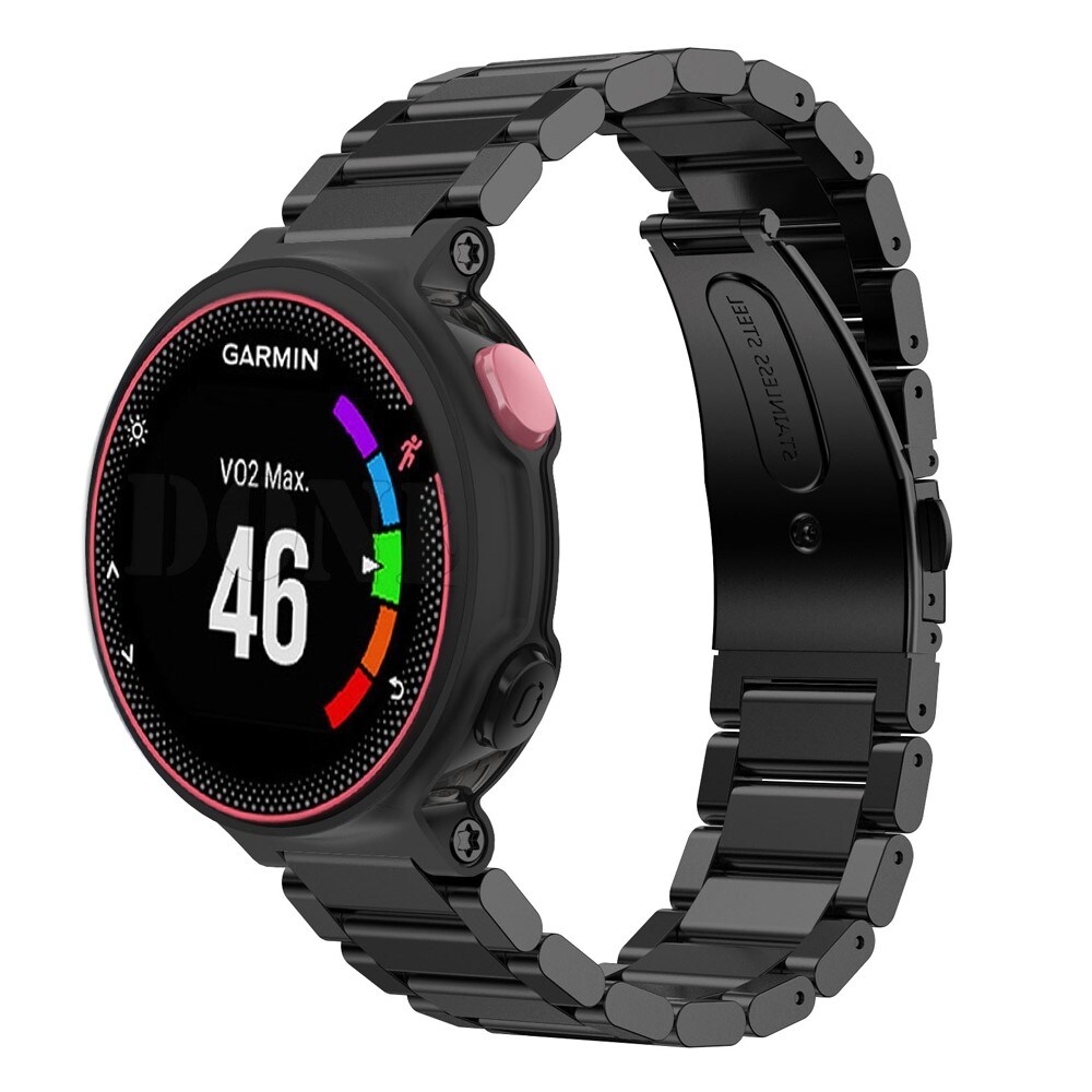 Garmin Forerunner 735 XT/Forerunner 235 Stilrent linkarmbånd i metal, Sort