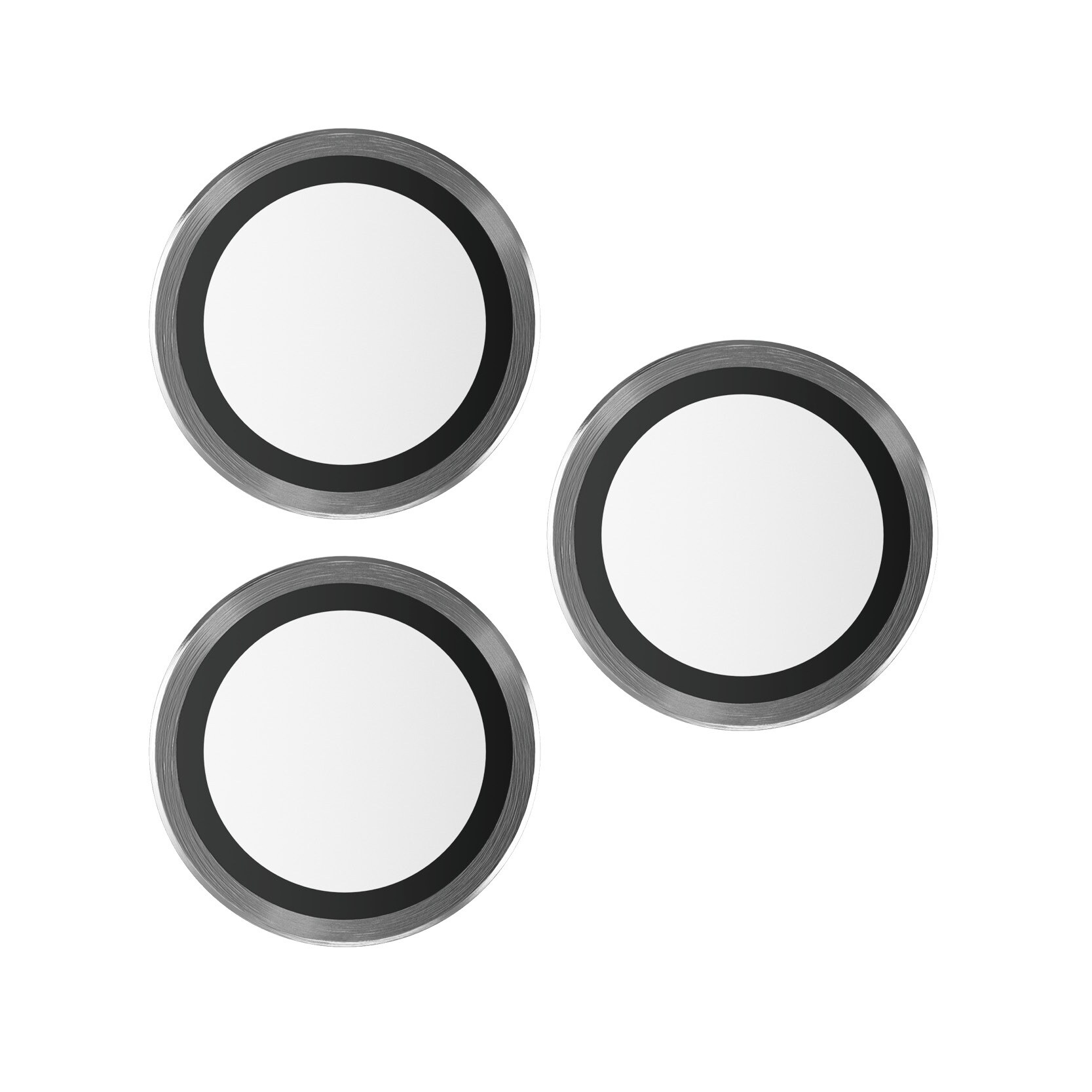 iPhone 15 Pro Max Hoops linsebeskyttelse med aluminiumramme, Sort