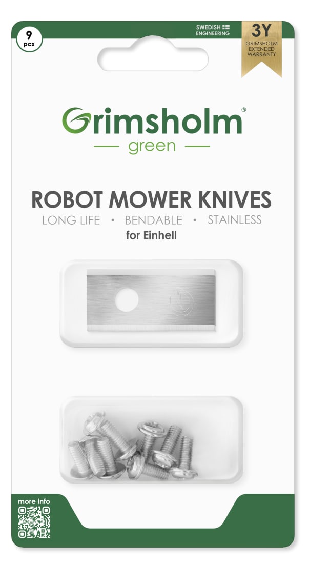 9-pak robotplæneklipperknive til Einhell Freelexo 1200 LCD BT