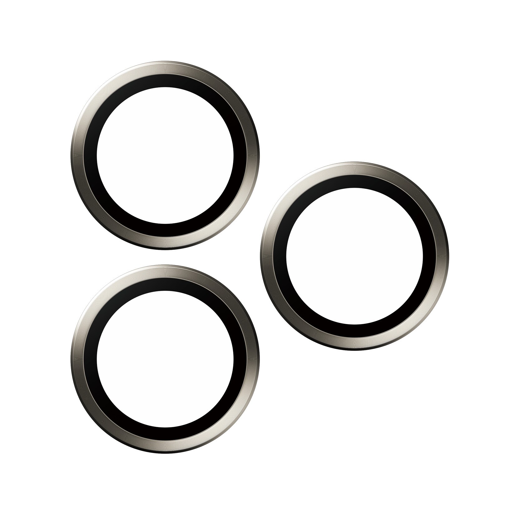 iPhone 15 Pro Max Hoops linsebeskyttelse med aluminiumramme, Natural Metal
