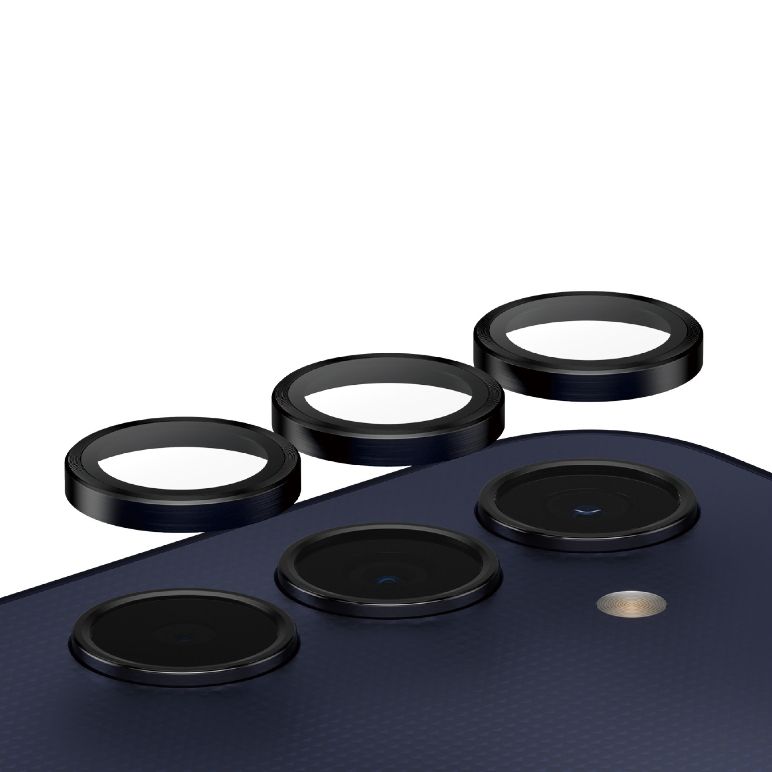 Samsung Galaxy A25 Hoops linsebeskyttelse med aluminiumramme, Sort