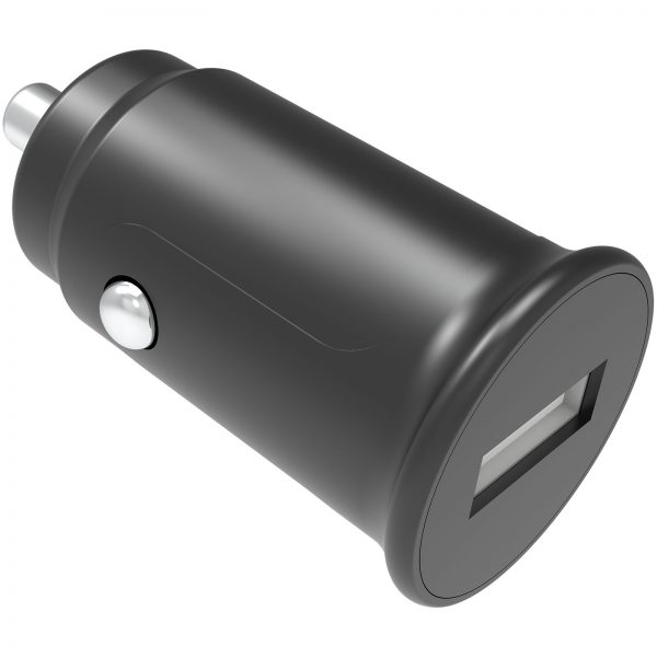 Biloplader USB-A 2.4A, Sort