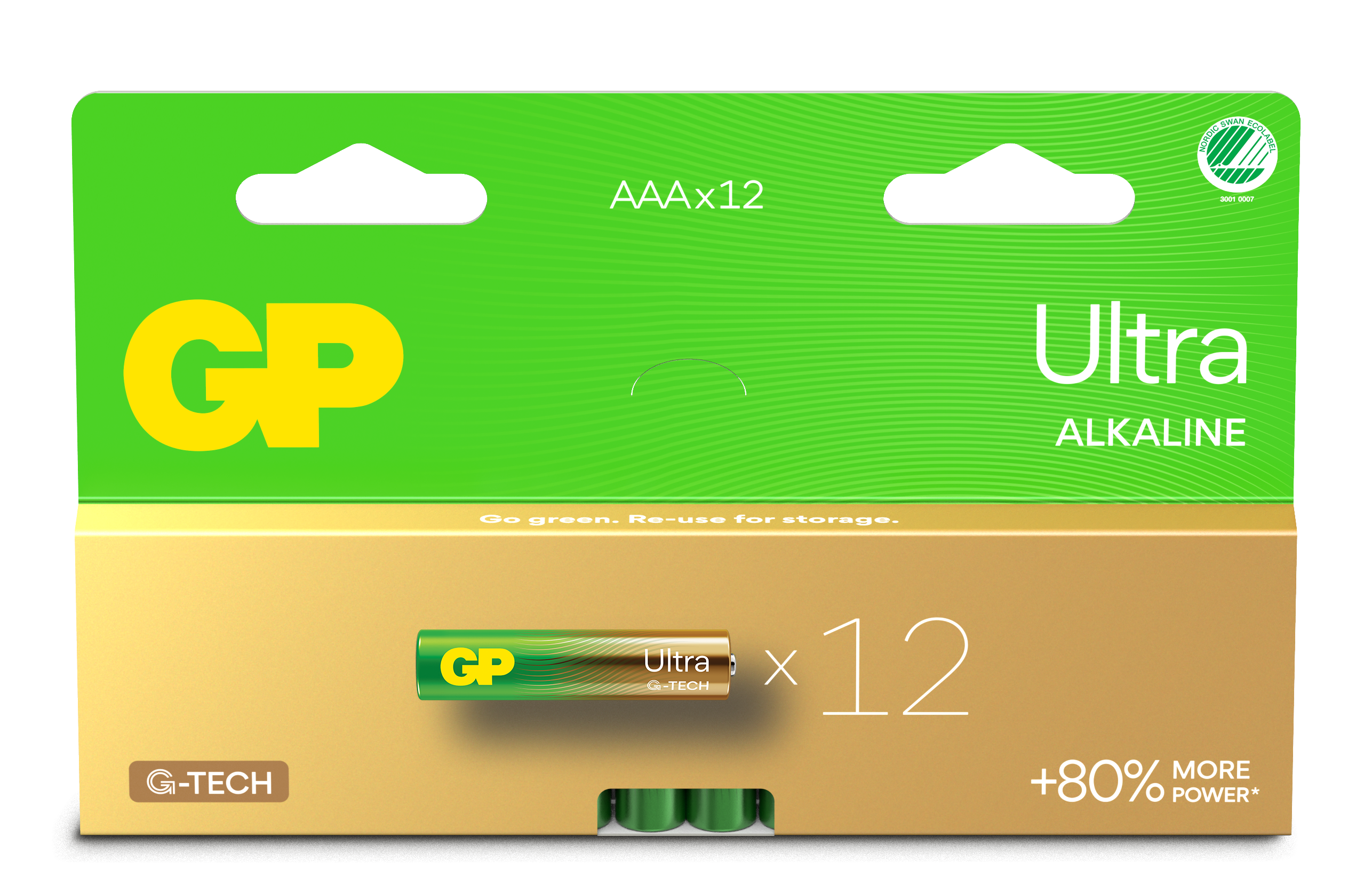 12-pak Ultra Alkaline AAA-batterier 24AU/LR03