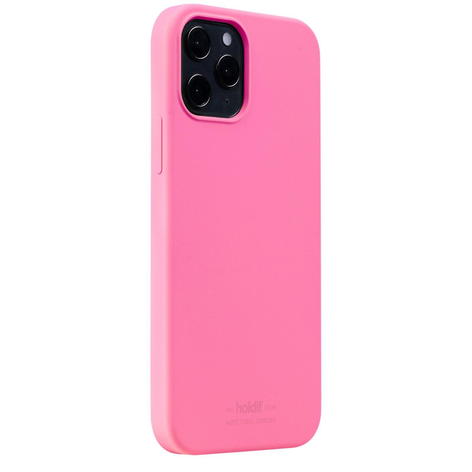 iPhone 12/iPhone 12 Pro Silicone Cover, Bright Pink