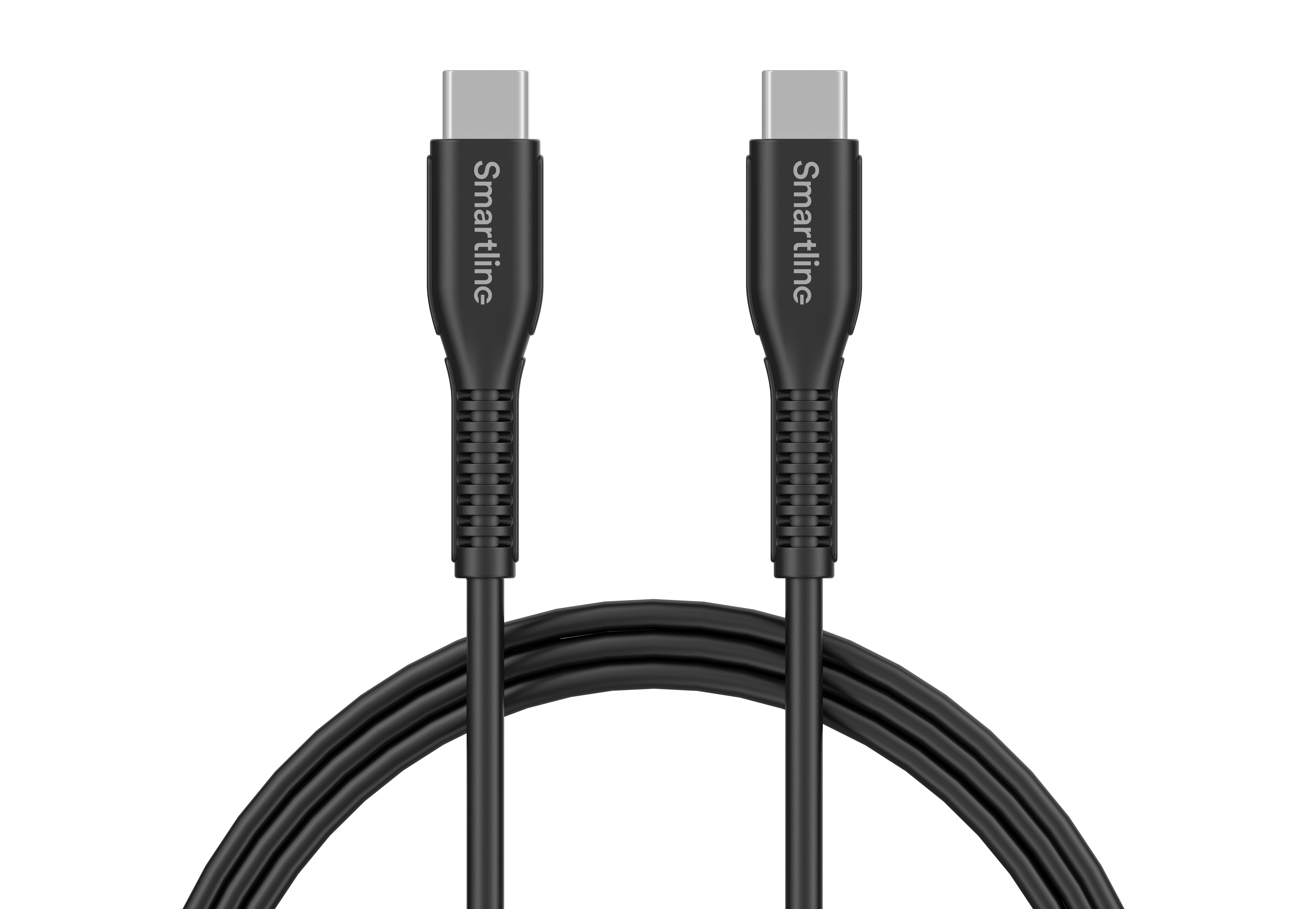 Slidstærk opladningskabel 2m USB-C til USB-C, Sort