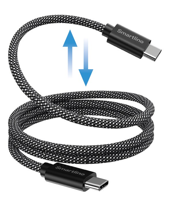 Magnetisk USB-C opladningskabel 1m, Sort