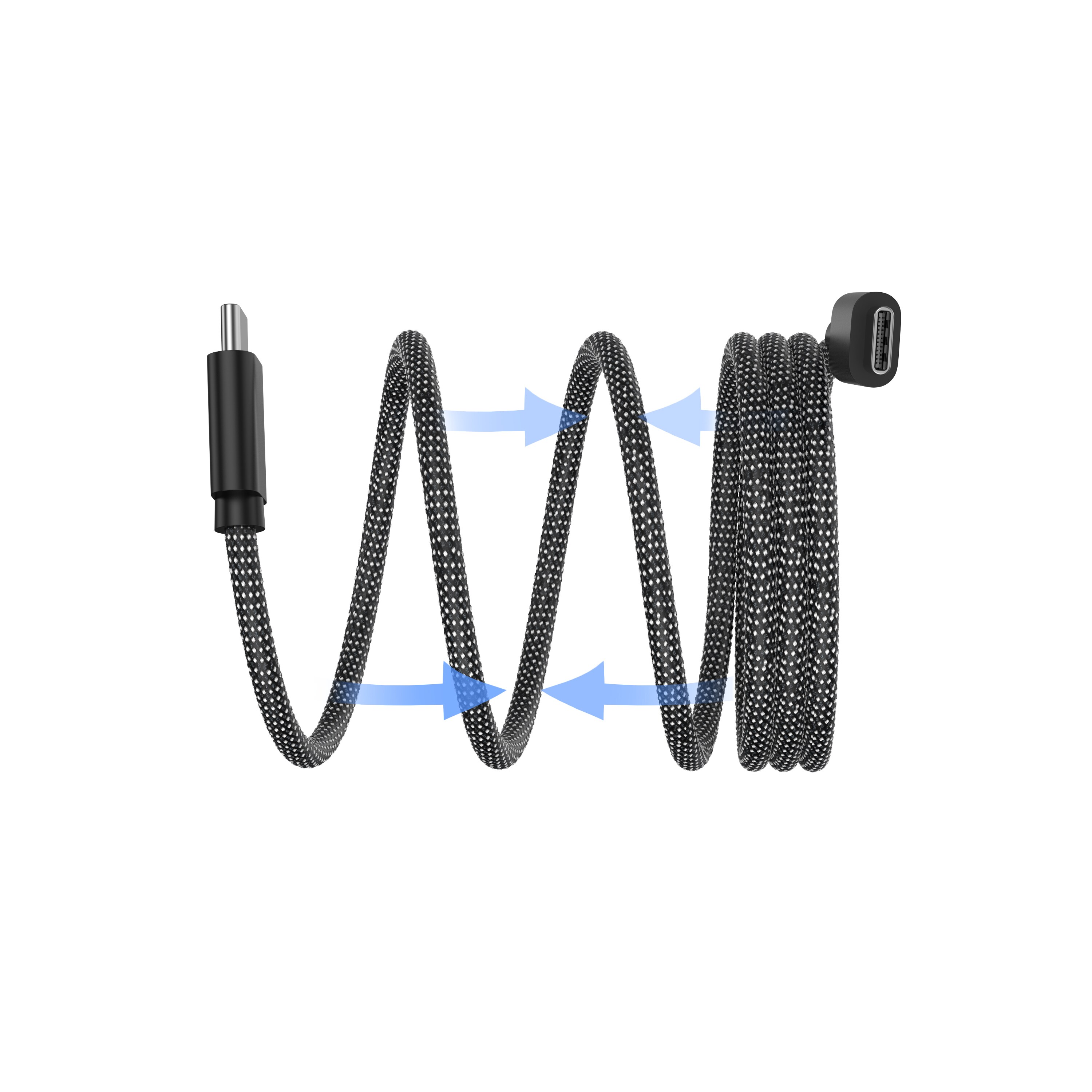 Magnetisk USB-C opladningskabel 1m, Sort