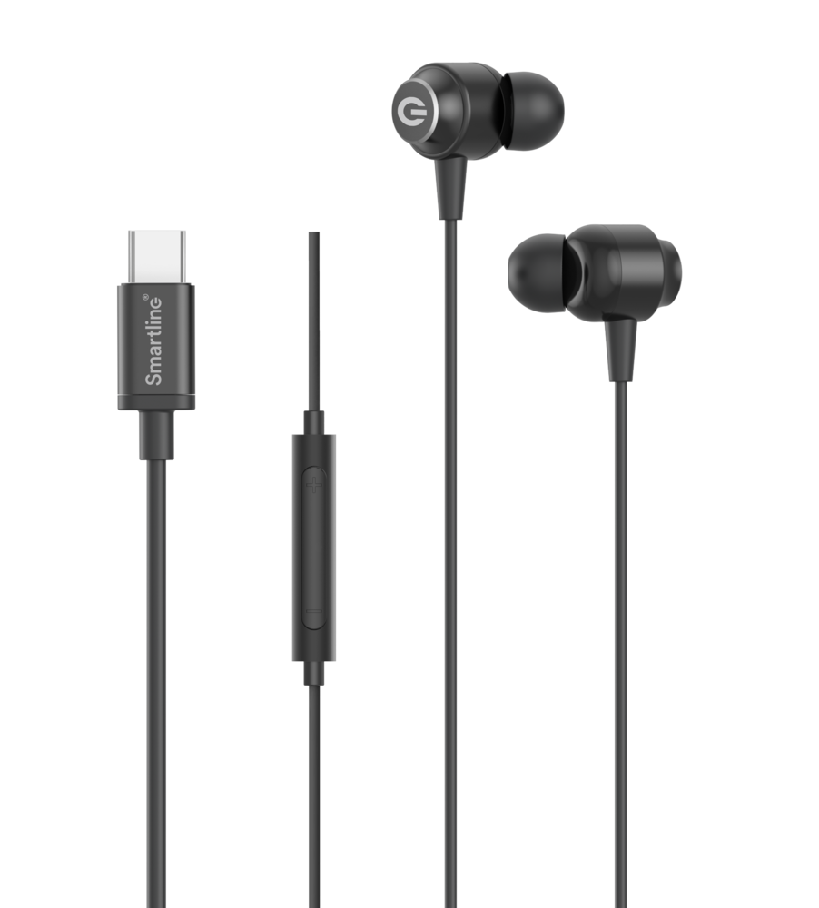 Kablede In-ear høretelefoner med USB-C, Sort