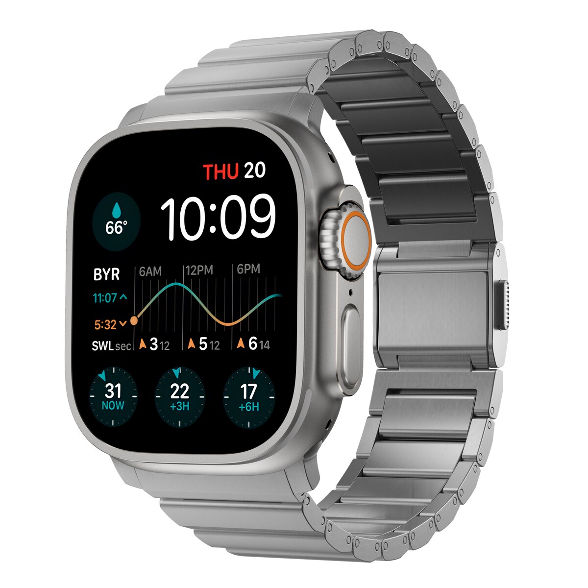 Apple Watch Ultra 49mm 1st Gen Titanium armbånd, Sølv
