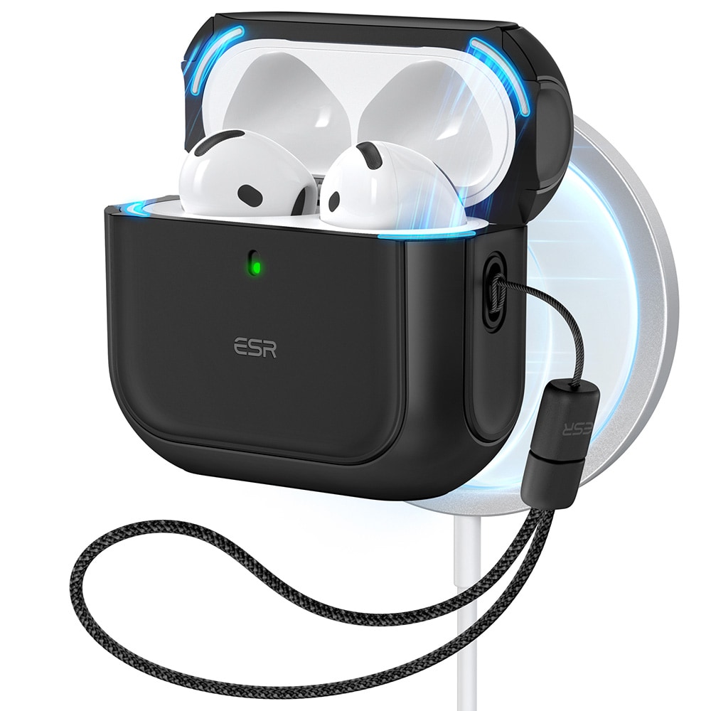 Apple AirPods 4 Cover Orbit MagSafe, Sort