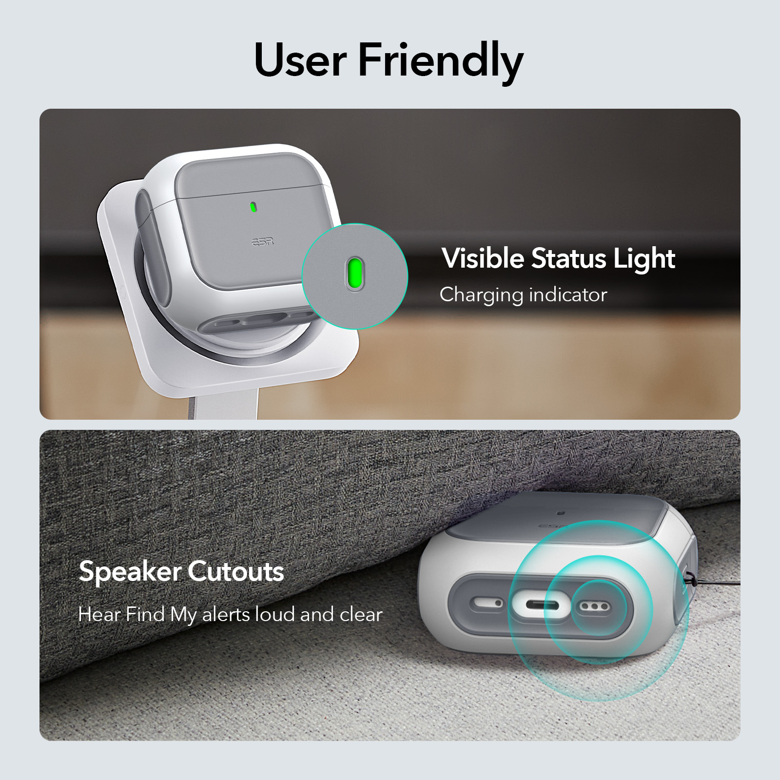 Apple AirPods 4 Cover Orbit MagSafe, Sort