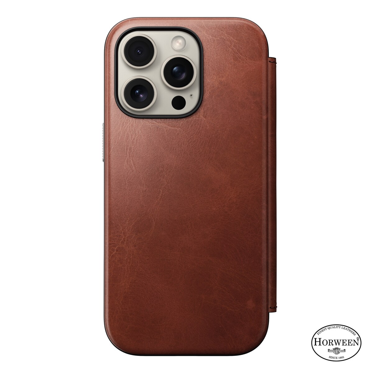 iPhone 16 Pro Læderetui med MagSafe - Modern Horween Leather Folio, Olde Dublin