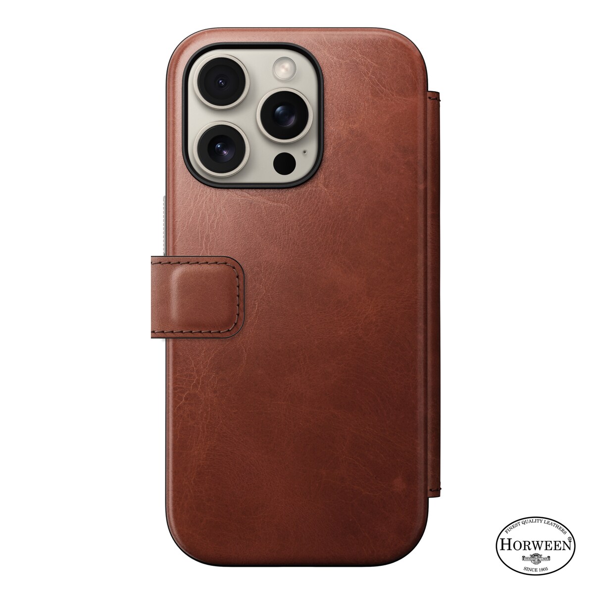 iPhone 16 Pro Læderetui med MagSafe - Modern Horween Leather Folio, Olde Dublin