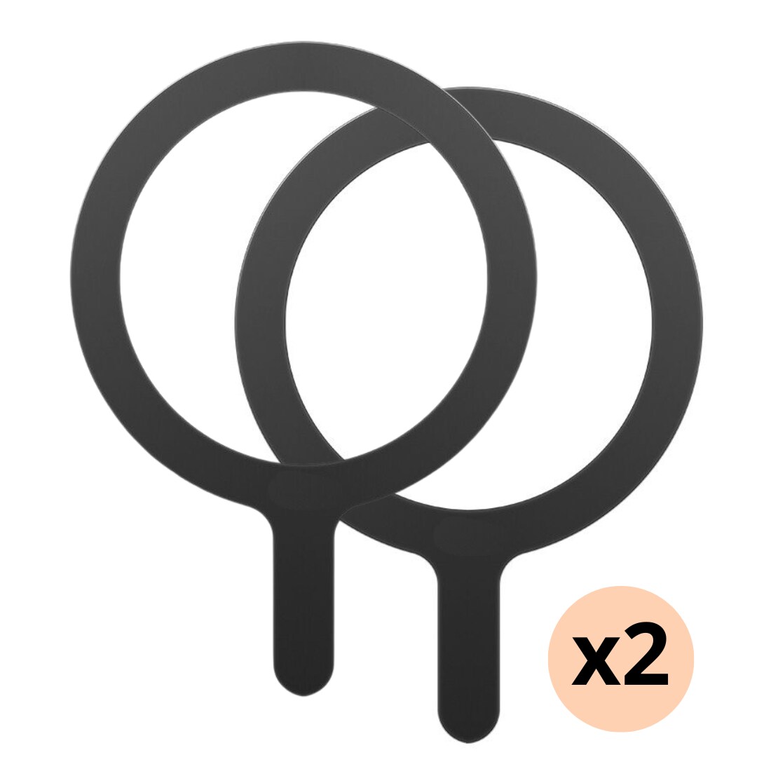MagSafe-kompatibel ring (2-pak), Sort