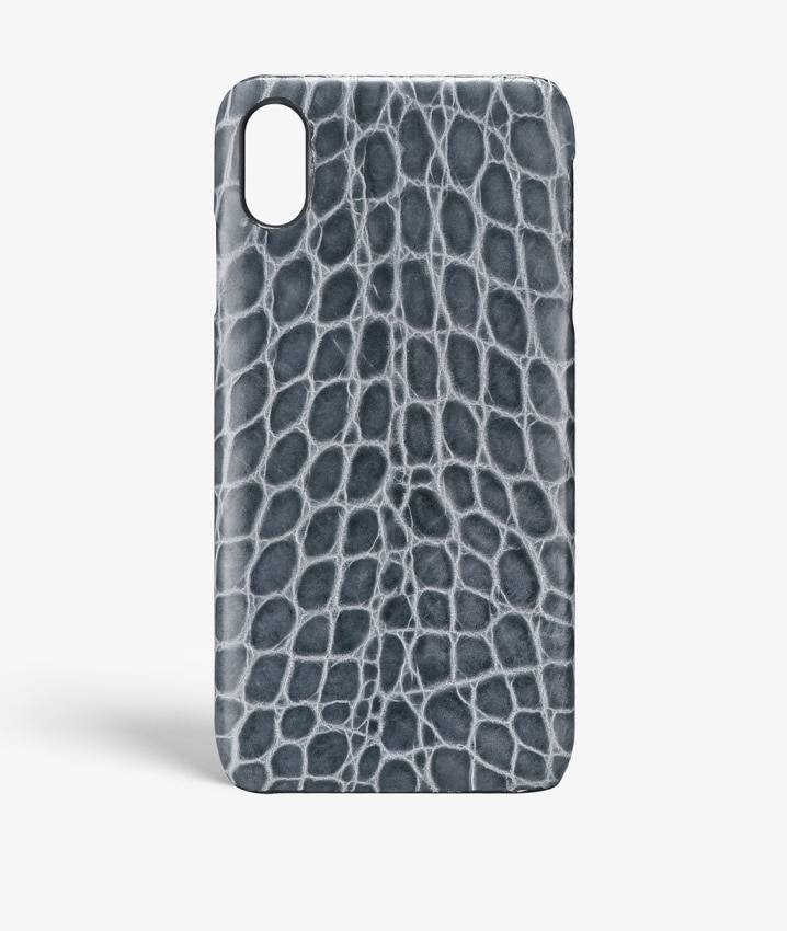 iPhone Xr Cover Croco Grå