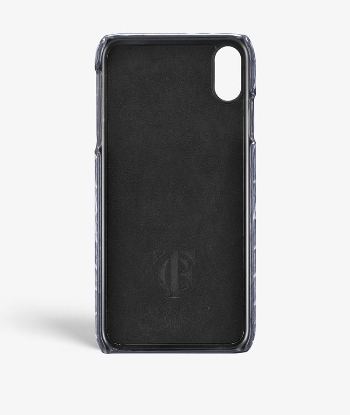 iPhone Xr Cover Croco Grå