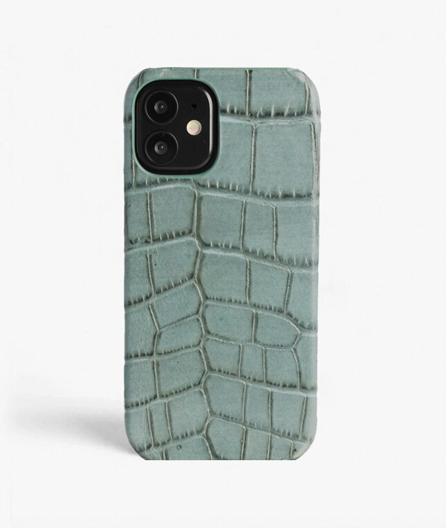 iPhone 12 Mini Cover Croco Teal