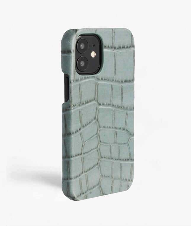 iPhone 12 Mini Cover Croco Teal