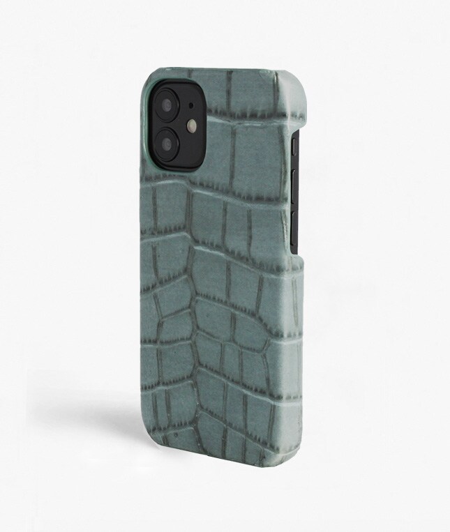 iPhone 12 Mini Cover Croco Teal