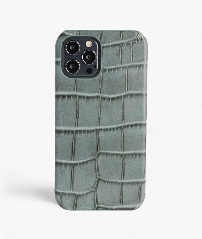 iPhone 12 Pro Max Cover Croco Teal