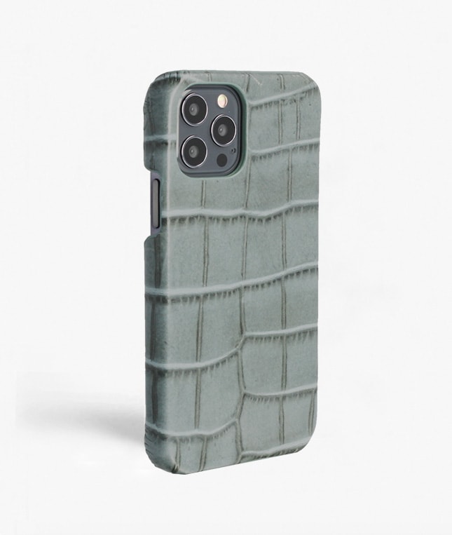 iPhone 12 Pro Max Cover Croco Teal