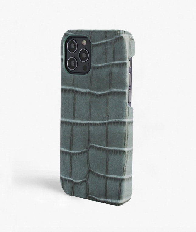 iPhone 12 Pro Max Cover Croco Teal