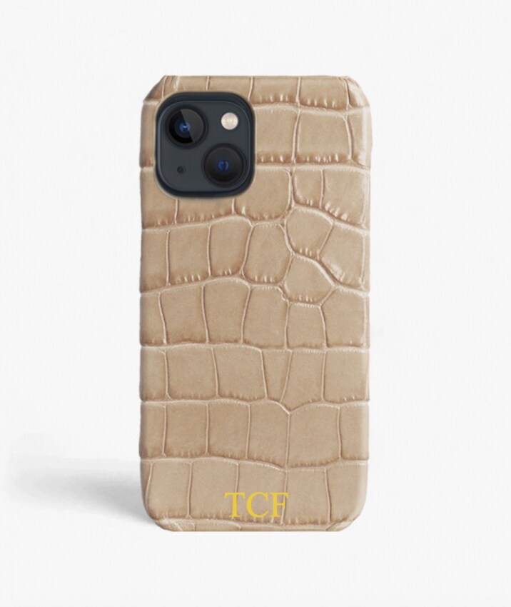 iPhone 12 Mini Cover Croco Sand