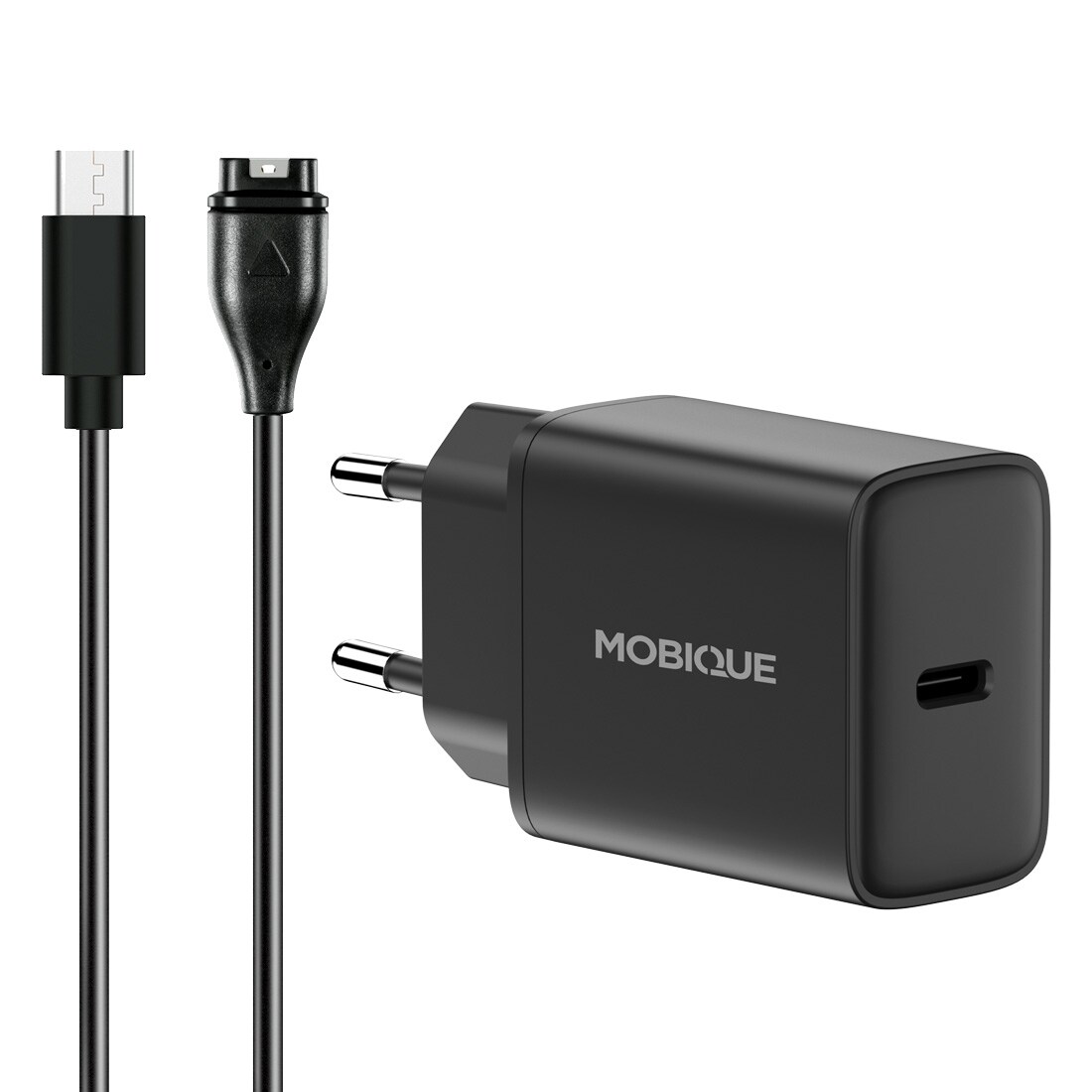 Garmin Venu X1 Oplader - kabel og vægoplader 20W, Sort