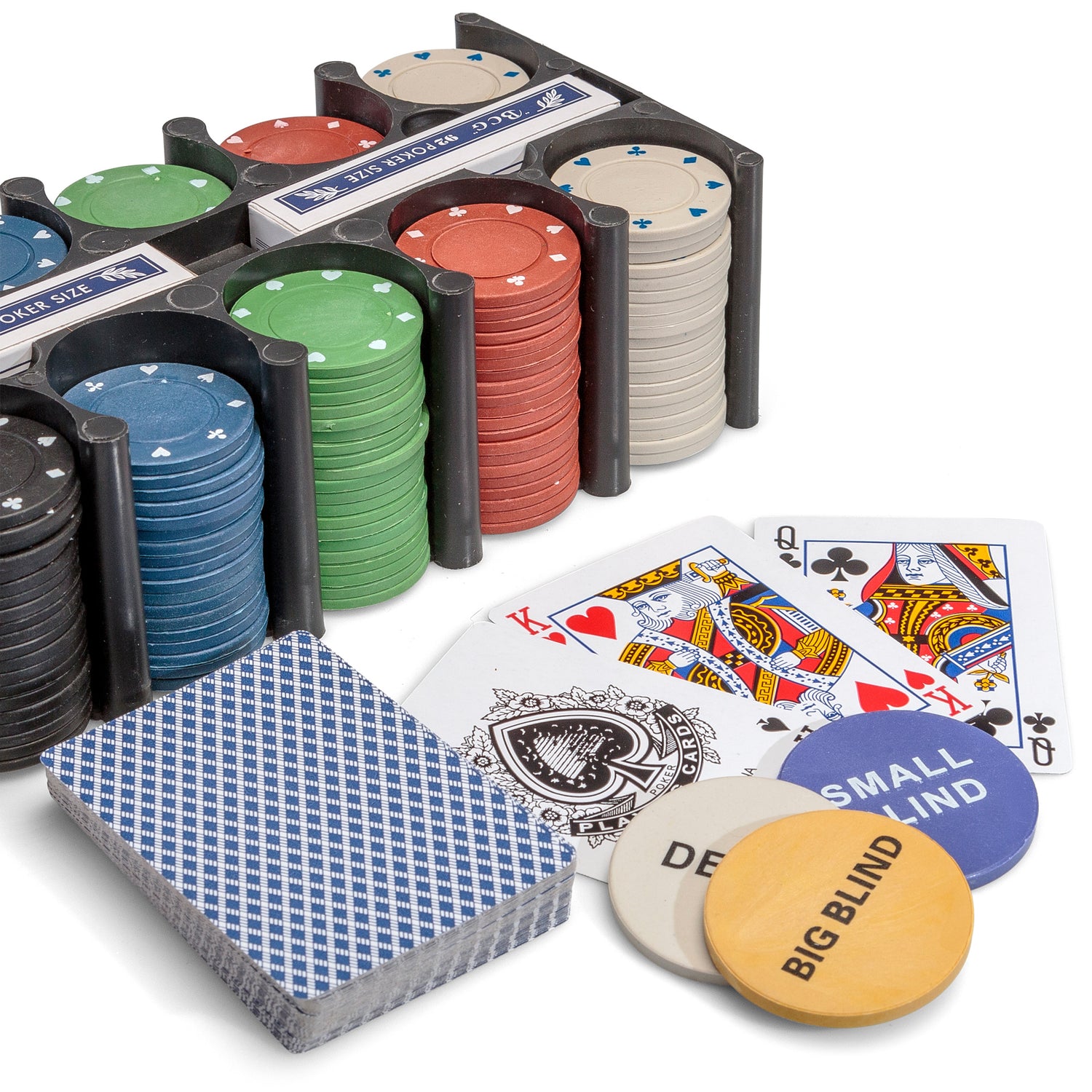 Casino Games - Pokersæt med jetoner og kort