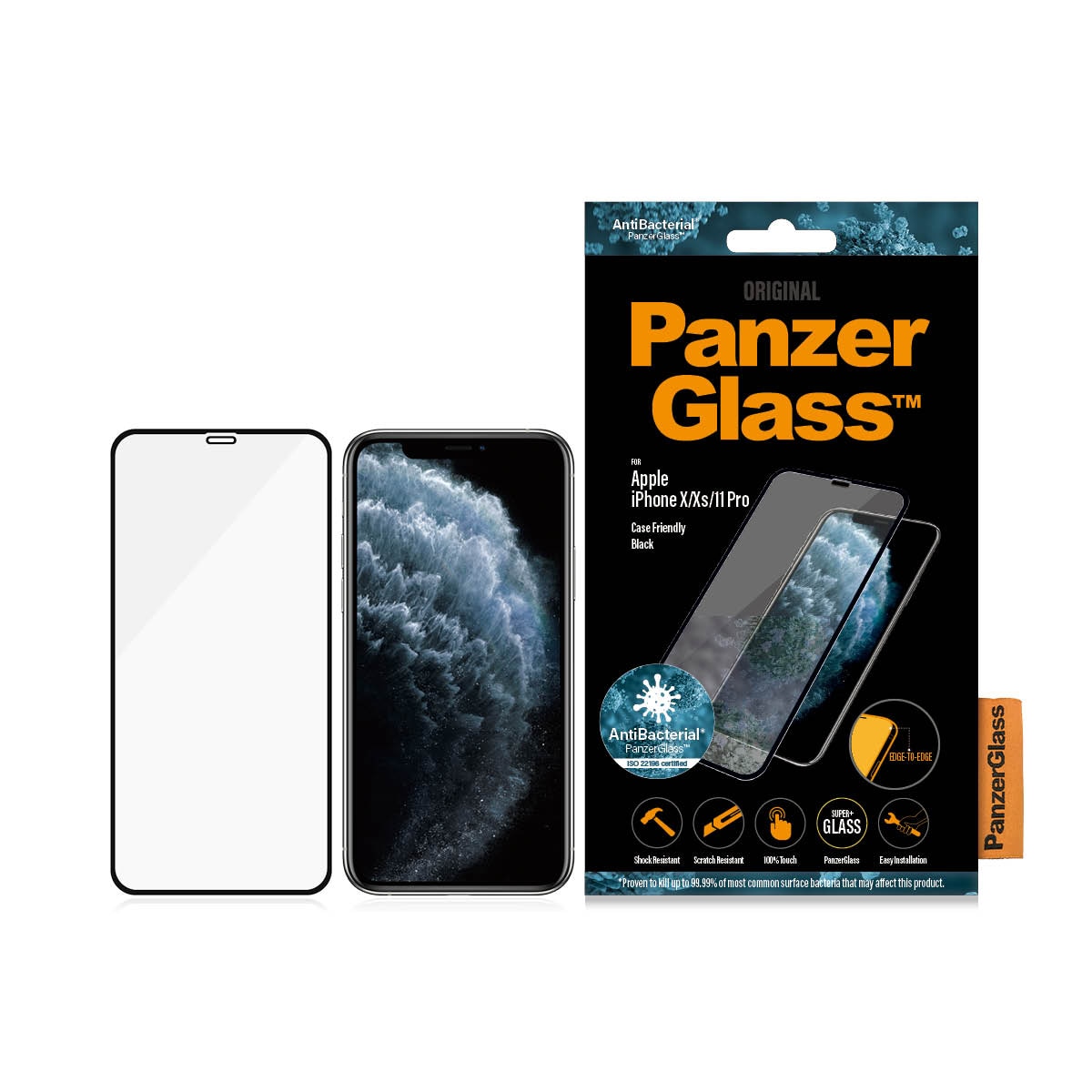 iPhone X/XS Skærmbeskytter i ridsefast hærdet glas - Edge-to-Edge