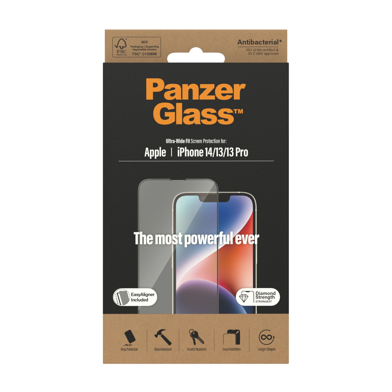 iPhone 13 Pro Skærmbeskytter med monteringsramme - Ultra Wide Fit