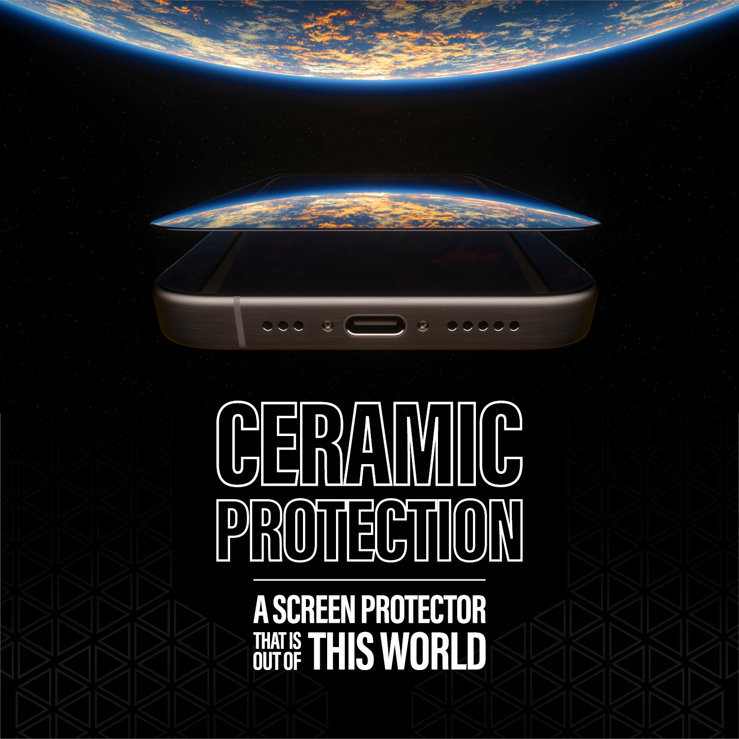 iPhone 15 Pro Ceramic skærmbeskytter med installationsramme - Ultra Wide Fit