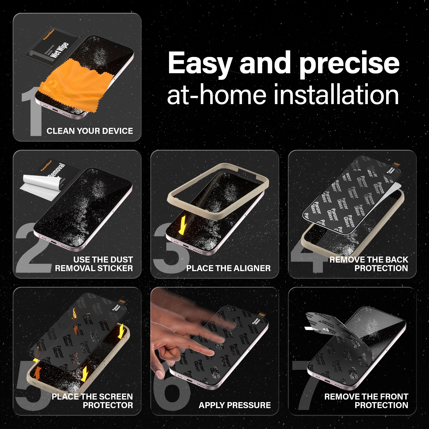 iPhone 15 Pro Ceramic skærmbeskytter med installationsramme - Ultra Wide Fit