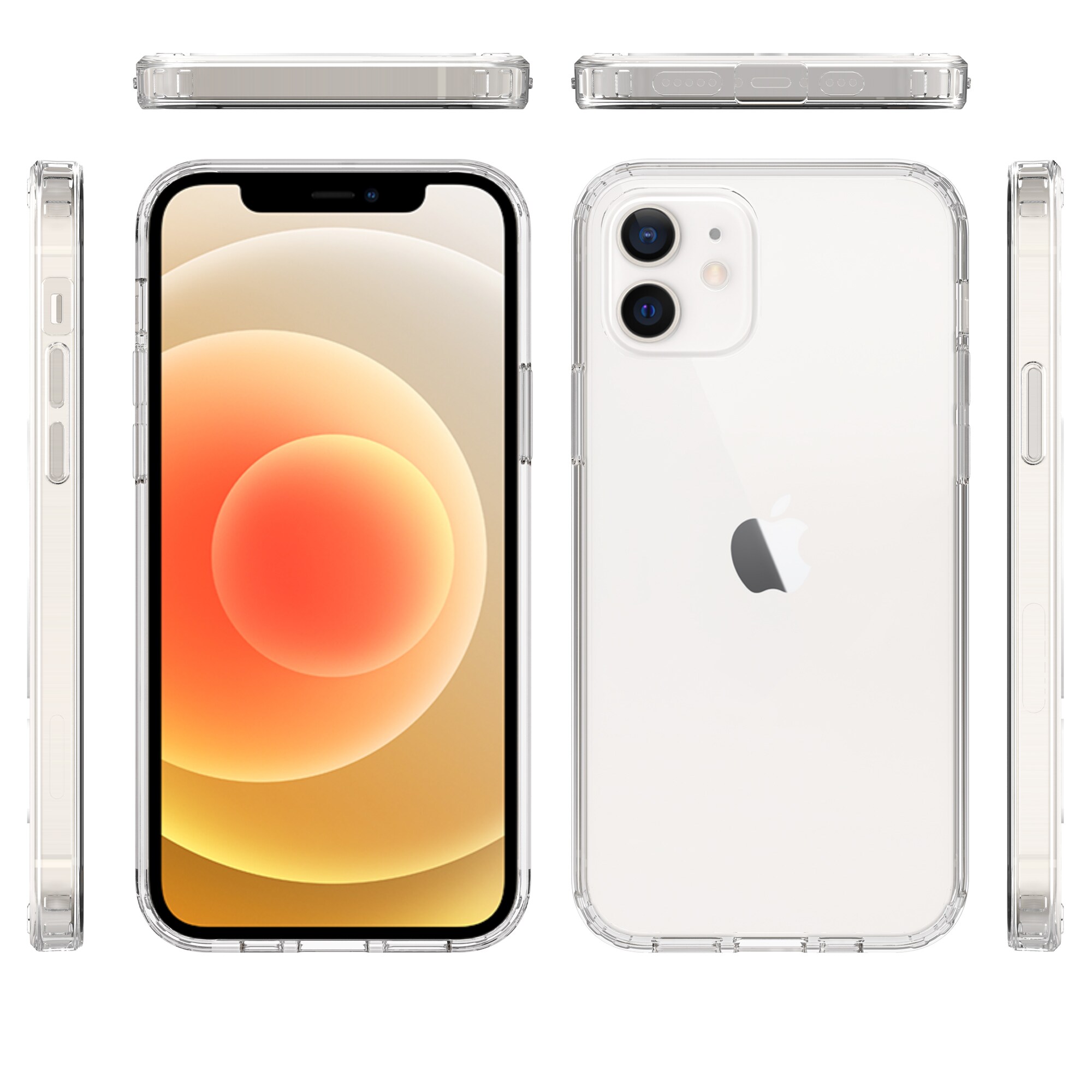 iPhone 12/iPhone 12 Pro Crystal Hybrid-cover, Gennemsigtig