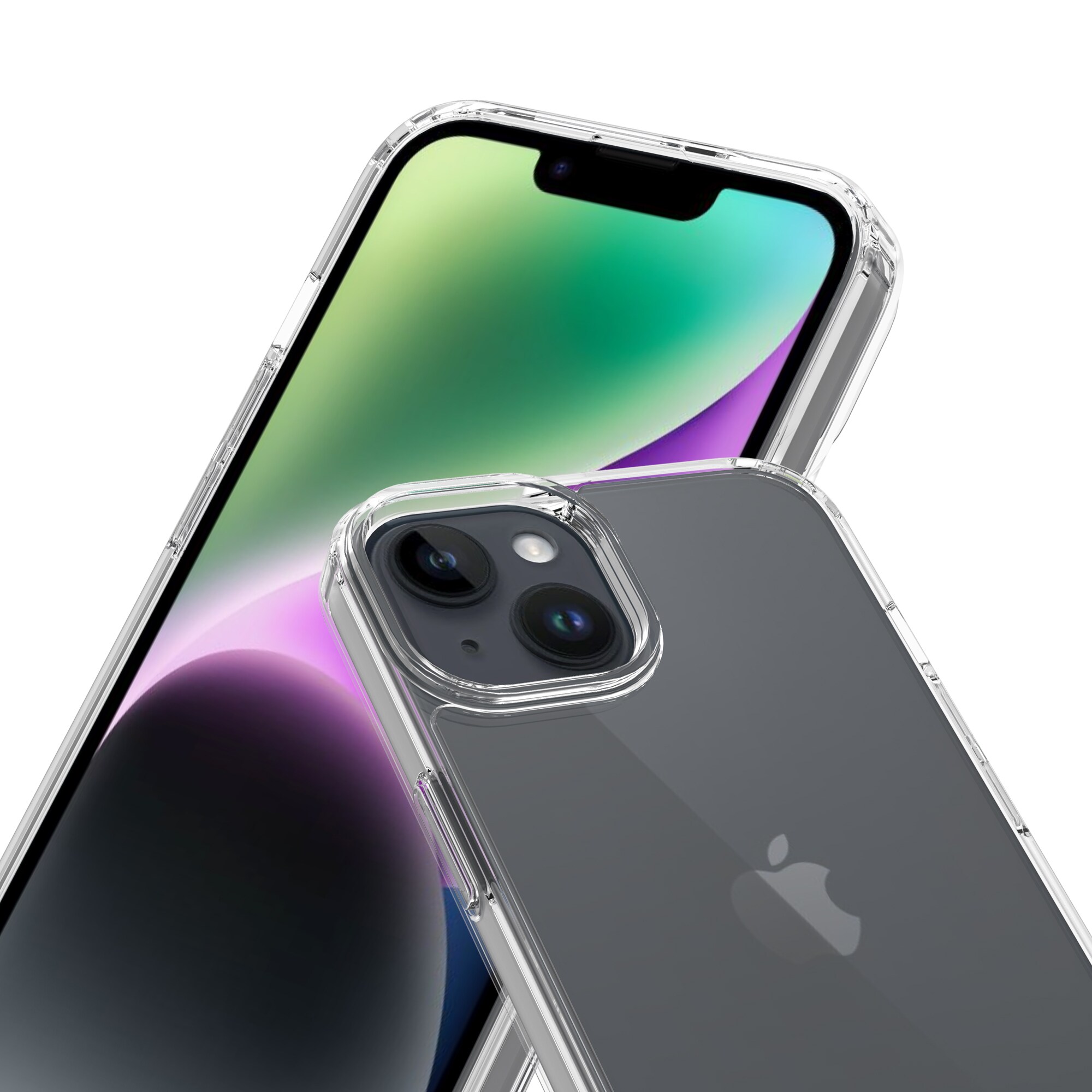 iPhone 14 Crystal Hybrid-cover, Gennemsigtig