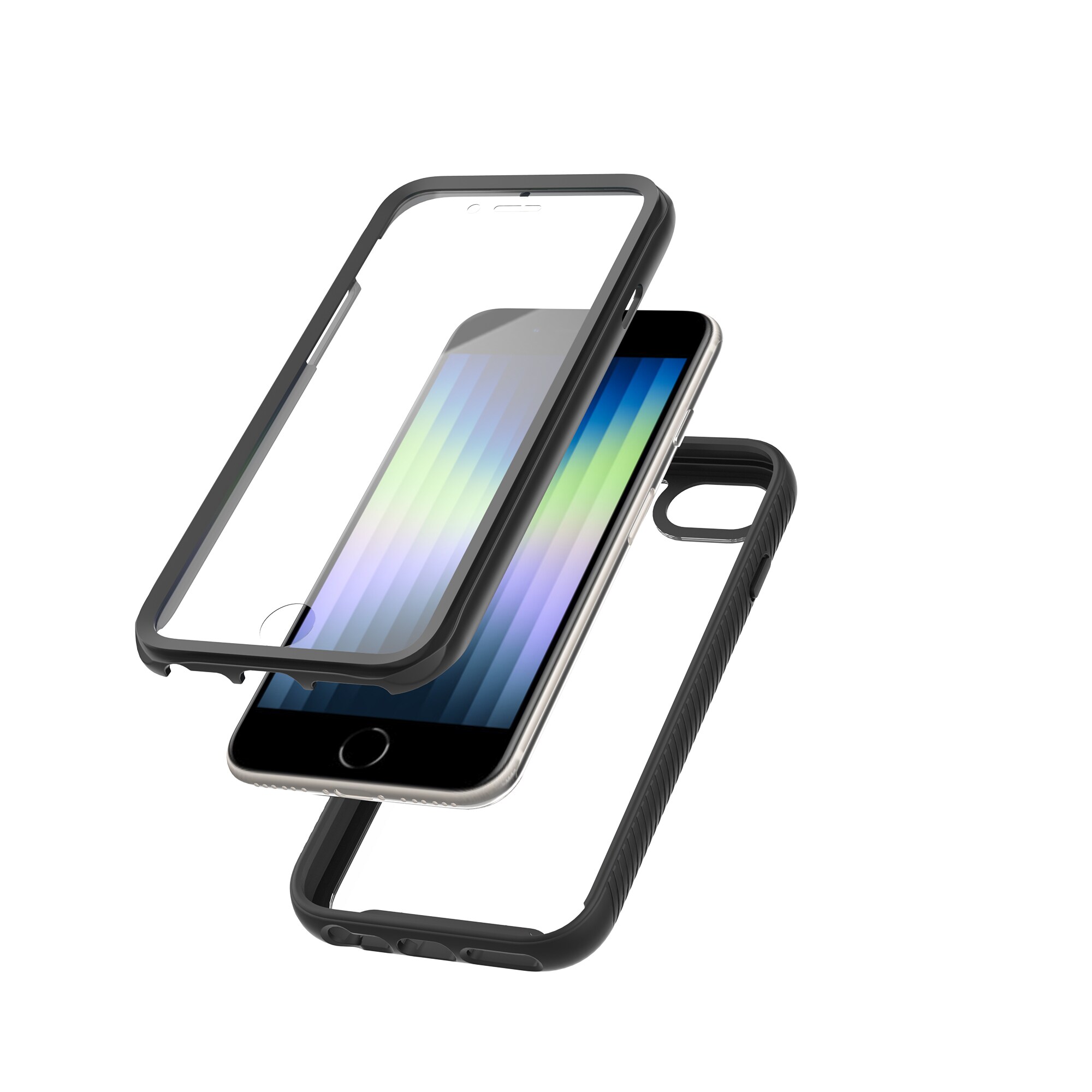 iPhone SE 2022 Mobilcover Full Protection, Sort