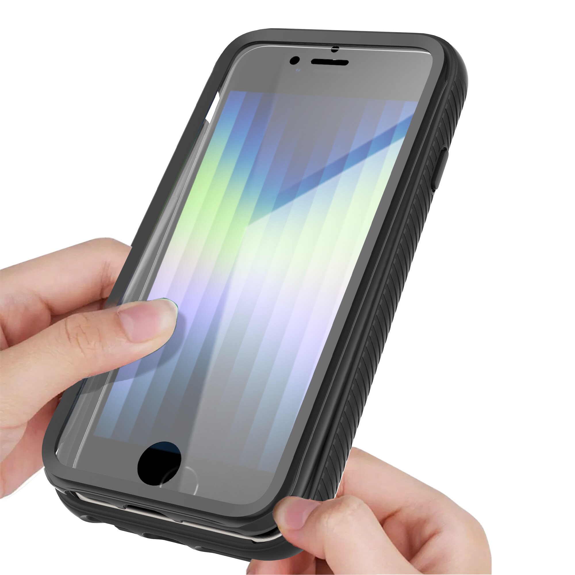 iPhone SE 2022 Mobilcover Full Protection, Sort