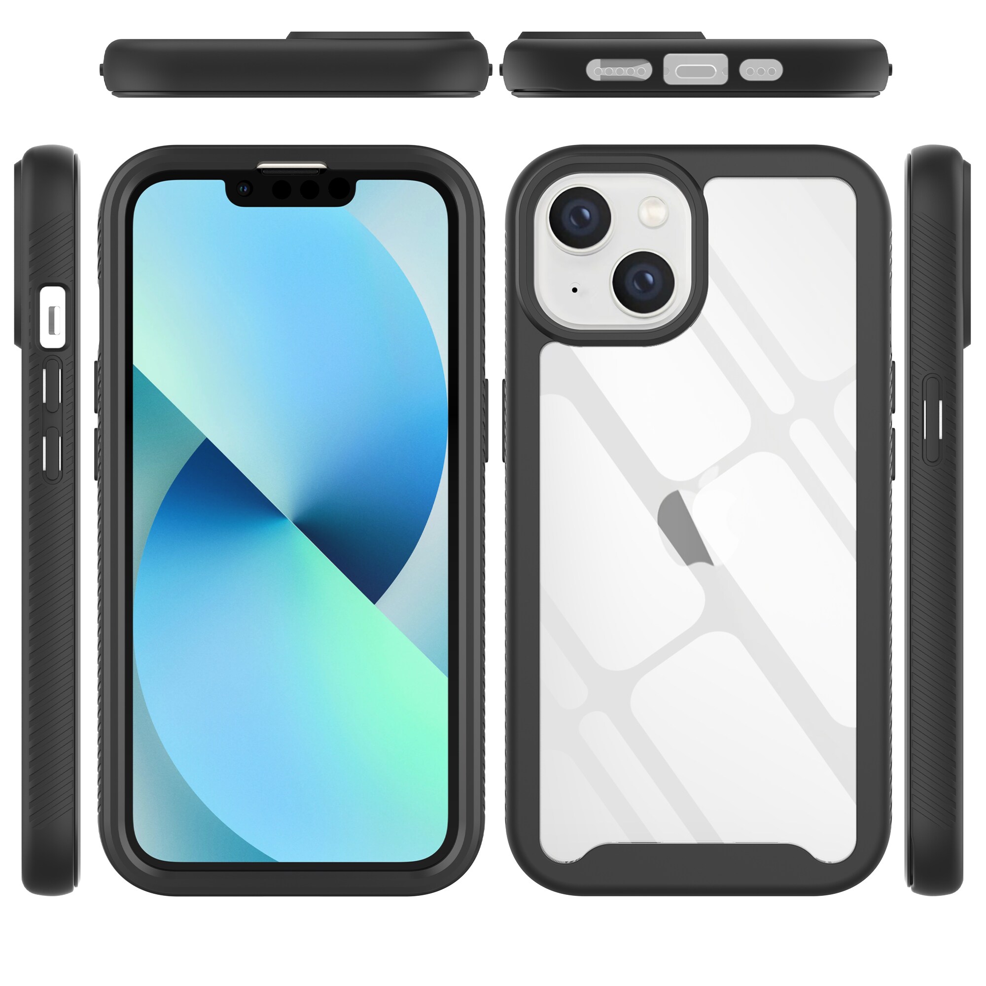 iPhone 14 Plus Mobilcover Full Protection, Sort