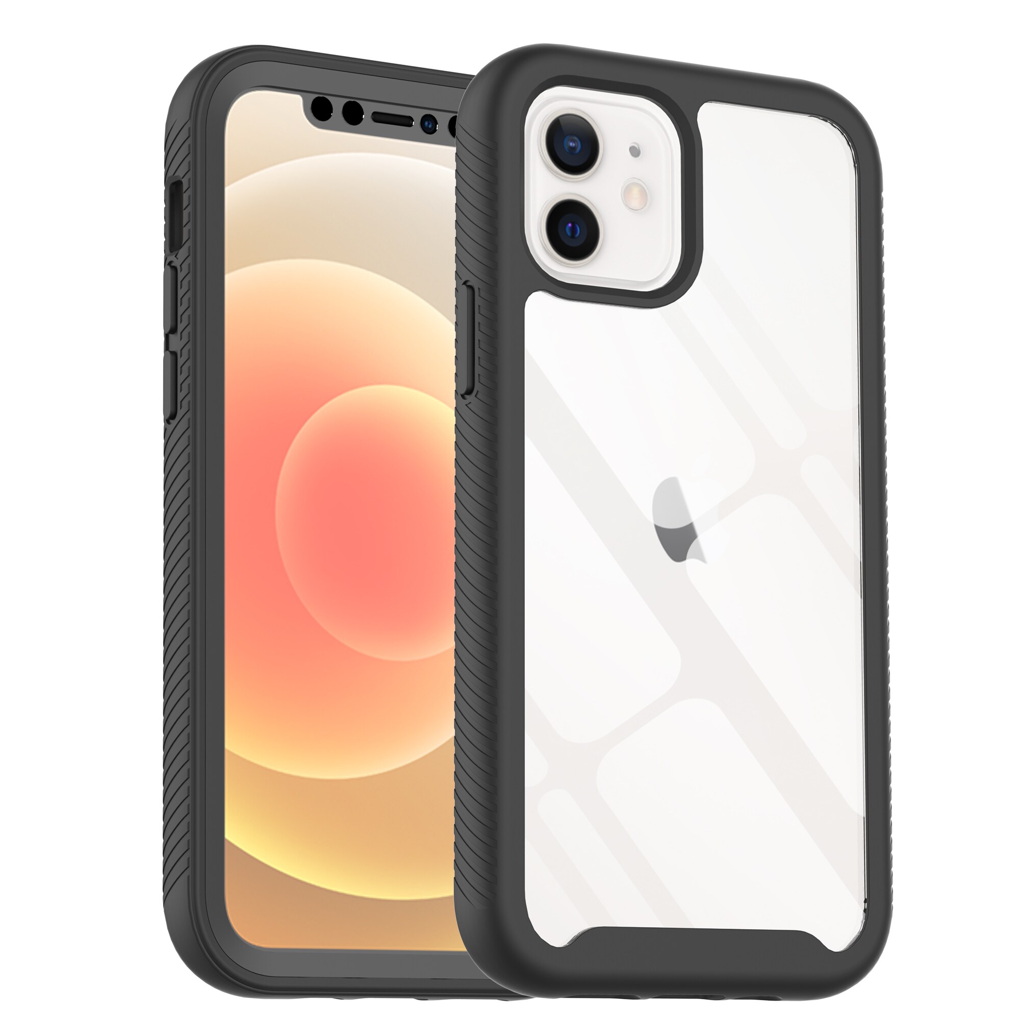 iPhone 12/iPhone 12 Pro Mobilcover Full Protection, Sort