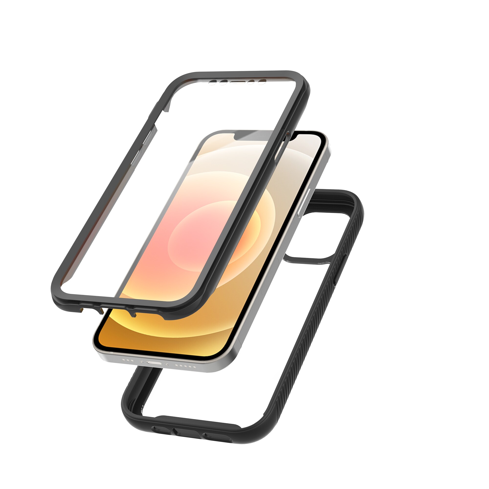 iPhone 12/iPhone 12 Pro Mobilcover Full Protection, Sort