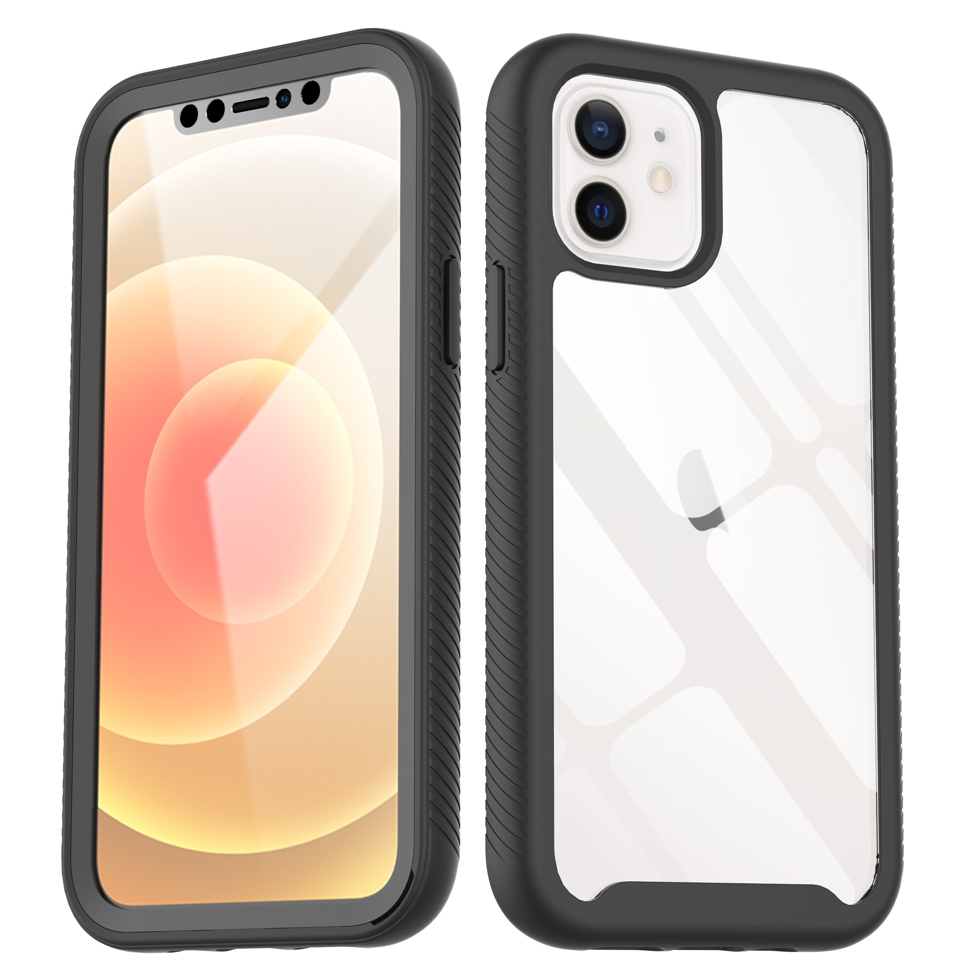 iPhone 12/iPhone 12 Pro Mobilcover Full Protection, Sort